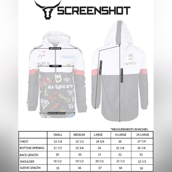 New Men's Graffiti Lightweight Urban Windbreaker Hoodie Multiple Sizes - Picture 3 of 3